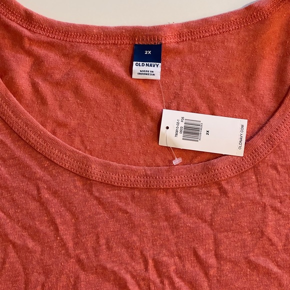 Old Navy Coral Flutter Sleeve Crewneck Tee - Picture 2 of 4